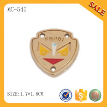 MC545 Custom brand metal logo plate/metal clothing label/metal clothing tag